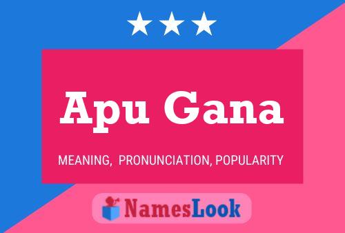 Apu Gana Name Poster