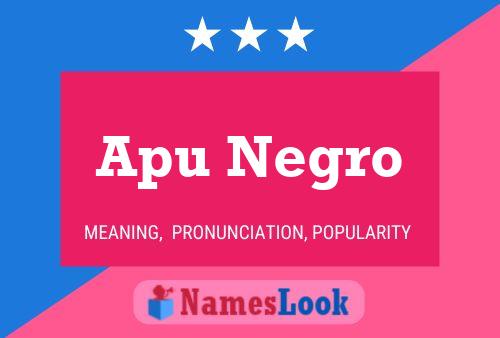 Apu Negro Name Poster