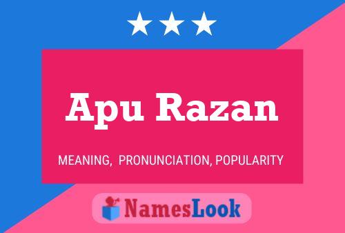 Apu Razan Name Poster