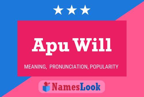 Apu Will Name Poster