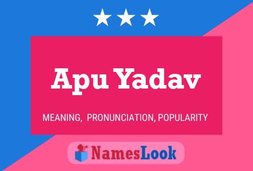 Apu Yadav Name Poster