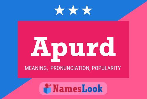 Apurd Name Poster