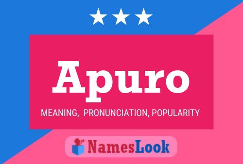 Apuro Name Poster