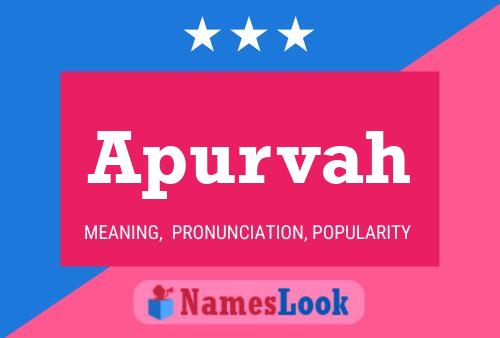 Apurvah Name Poster