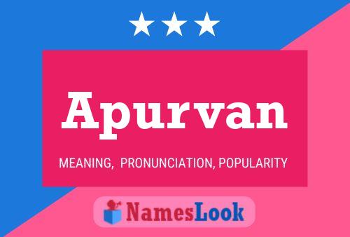 Apurvan Name Poster