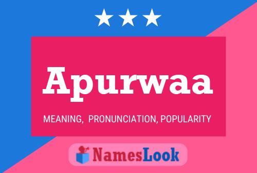 Apurwaa Name Poster