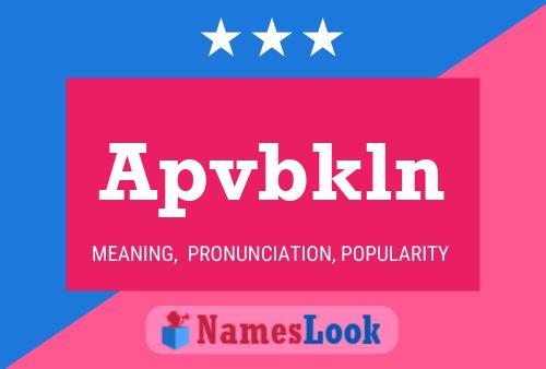 Apvbkln Name Poster