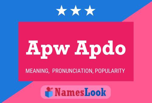 Apw Apdo Name Poster