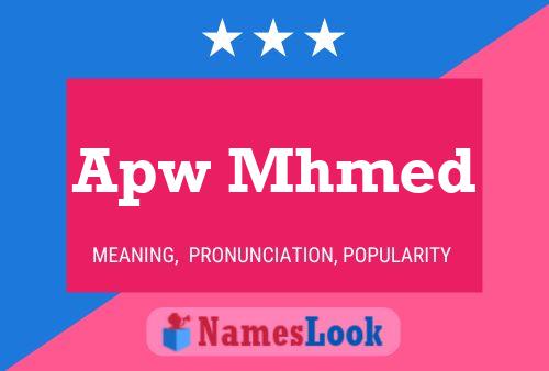 Apw Mhmed Name Poster