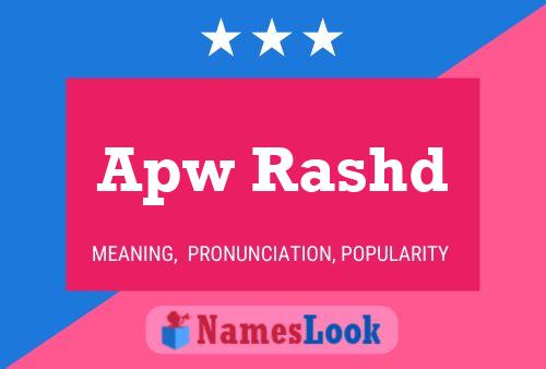 Apw Rashd Name Poster