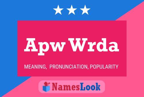 Apw Wrda Name Poster