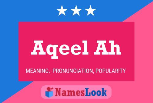 Aqeel Ah Name Poster