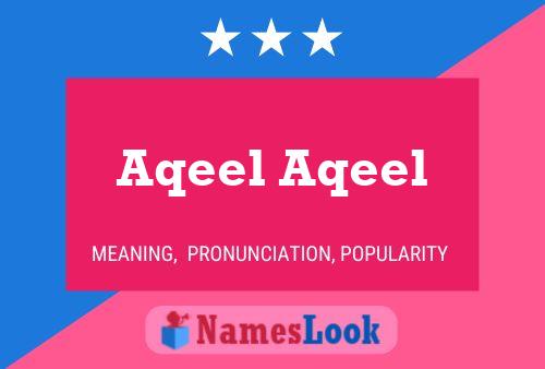 Aqeel Aqeel Name Poster