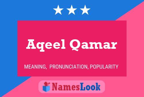 Aqeel Qamar Name Poster