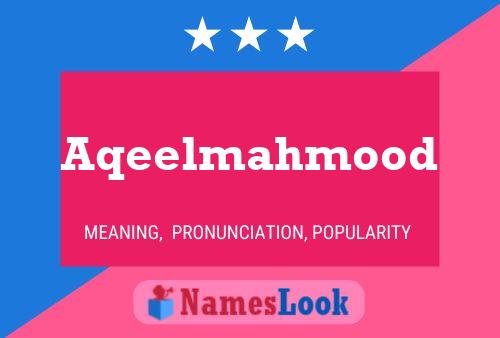 Aqeelmahmood Name Poster