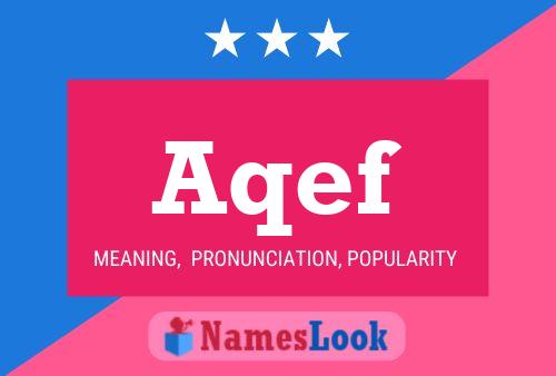 Aqef Name Poster