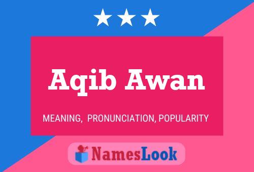 Aqib Awan Name Poster