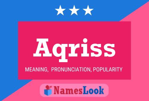 Aqriss Name Poster