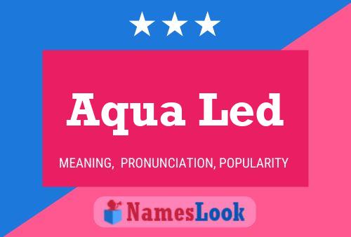 Aqua Led Name Poster