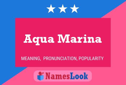 Aqua Marina Name Poster