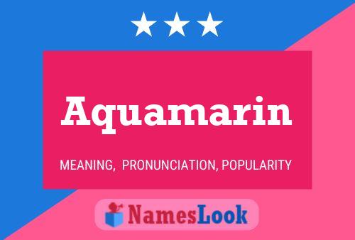 Aquamarin Name Poster