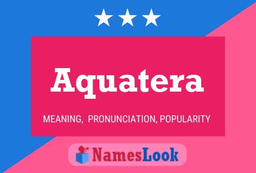 Aquatera Name Poster