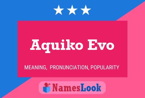 Aquiko Evo Name Poster