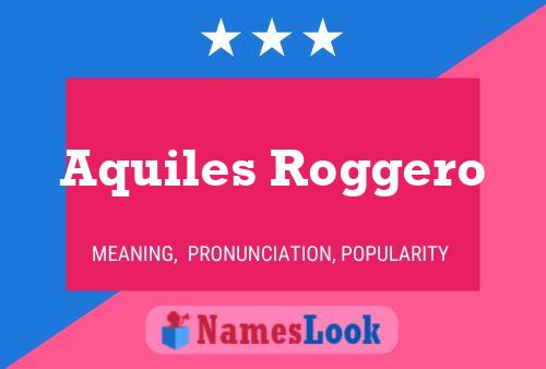 Aquiles Roggero Name Poster