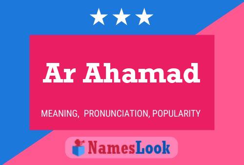 Ar Ahamad Name Poster