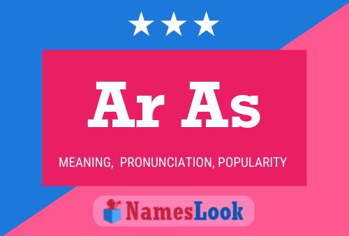 Ar As Name Poster