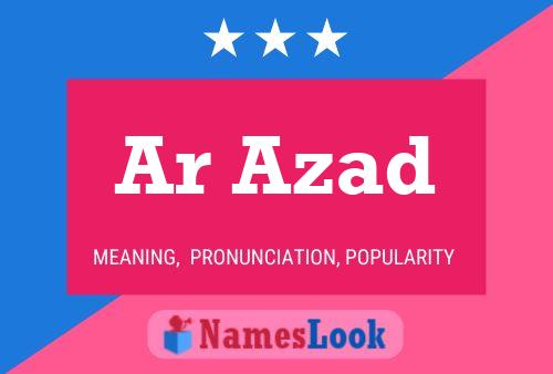 Ar Azad Name Poster