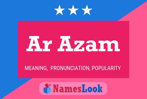 Ar Azam Name Poster