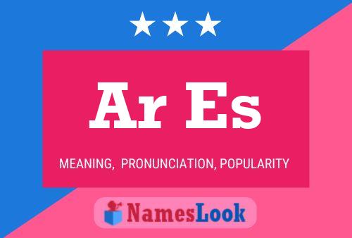 Ar Es Name Poster