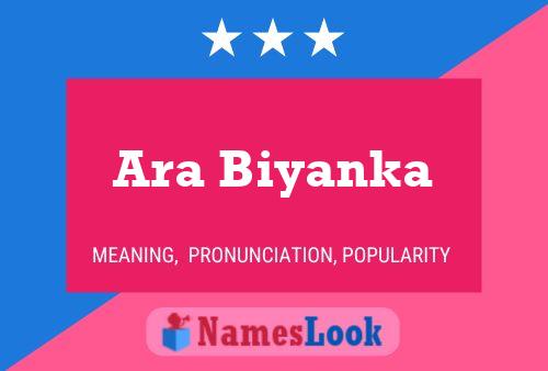 Ara Biyanka Name Poster