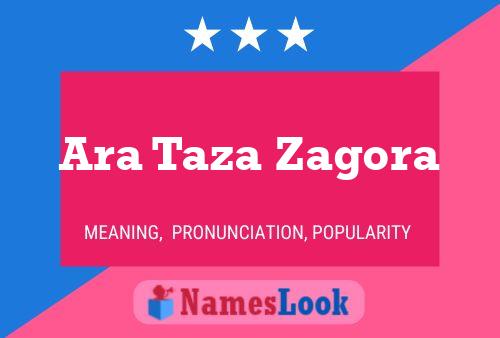 Ara Taza Zagora Name Poster