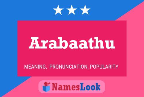 Arabaathu Name Poster