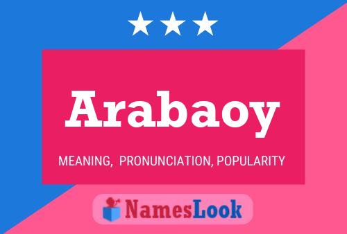 Arabaoy Name Poster