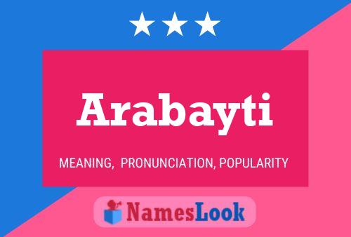 Arabayti Name Poster