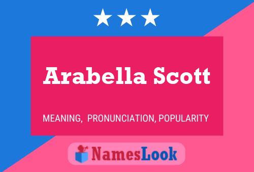 Arabella Scott Name Poster