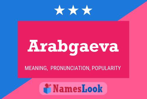 Arabgaeva Name Poster