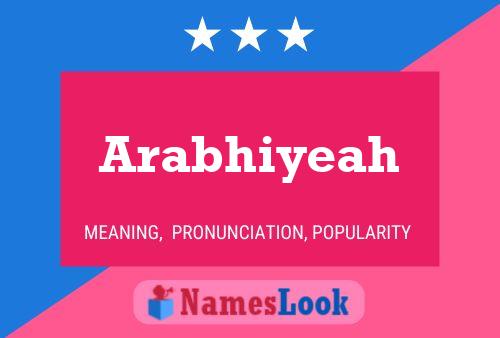 Arabhiyeah Name Poster