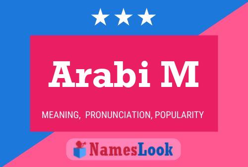 Arabi M Name Poster