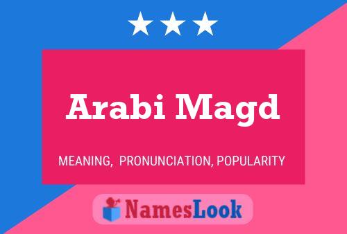 Arabi Magd Name Poster