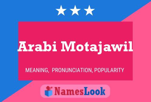 Arabi Motajawil Name Poster