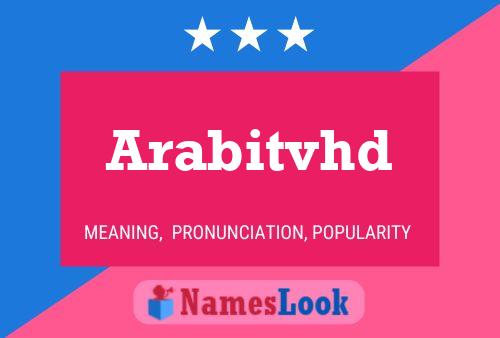 Arabitvhd Name Poster