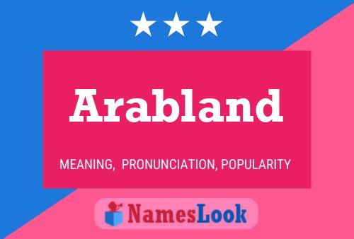 Arabland Name Poster