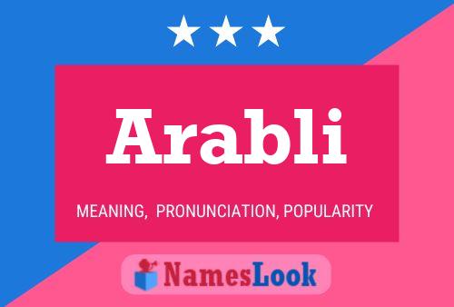 Arabli Name Poster