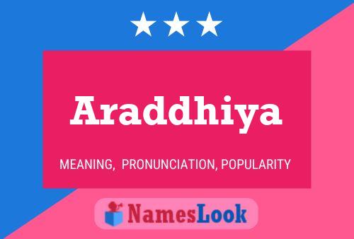 Araddhiya Name Poster