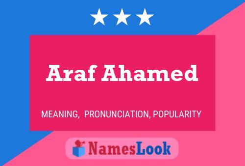 Araf Ahamed Name Poster