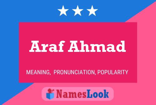 Araf Ahmad Name Poster